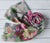 Abstract Floral Scarf | Hannah Brush Stroke Watercolour Pink Green Grey Wrap