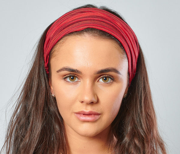 Red Striped Headband | Ziggy Nepalese Cotton Bandana