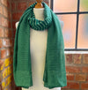 Striped Scarf | Clara Mint & Forest Green Large Soft Light Weight Scarf or Sarong