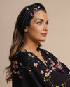 Black & Pink Kimono | Coco Cherry Blossom Print Robe