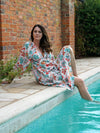 Sample Dress | Kayleigh Floral Dress with Deep Vee Neck & Open Back Bodice | Size UK 10-12