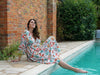 Sample Dress | Kayleigh Floral Dress with Deep Vee Neck & Open Back Bodice | Size UK 10-12
