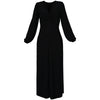 Black Twisted Front Dress | Wanda V Neck Soft Jersey Dress