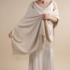 Beige Pashmina | Drew Super Soft Large Special Occasion Wrap with Tassels