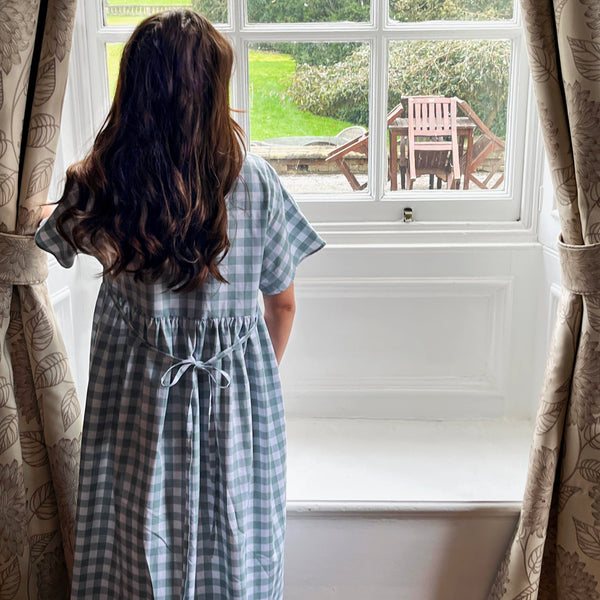 The Martina Dress | Short Sleeve Cotton Gingham Summer Dress