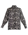 Black Cream & Gold Print Shirt | Elisha Classically Cut Shirt with Deep Cuffs
