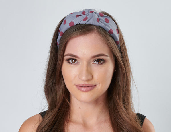 Polka Dot Headband | Lucy Twisted Knot Alice Band