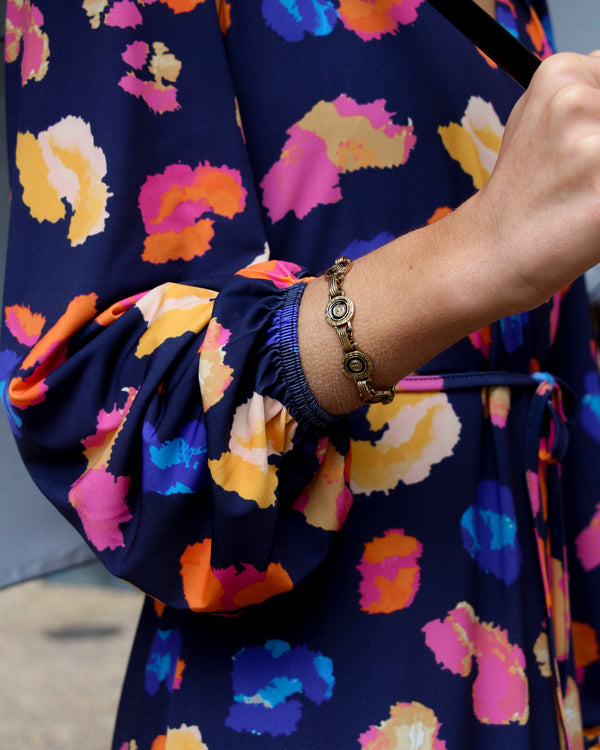 The Fern Dress | Abstract Floral Print Jersey Dress