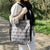 Tote Bag Canvas Lined Black & White Art Nouveau Style Print Shoulder Bag