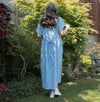 Blue Check Dress | Martina Short Sleeve Cotton Gingham Seersucker Oversized Dress