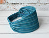 Teal Blue Striped Headband | Ziggy Nepalese Cotton Bandana