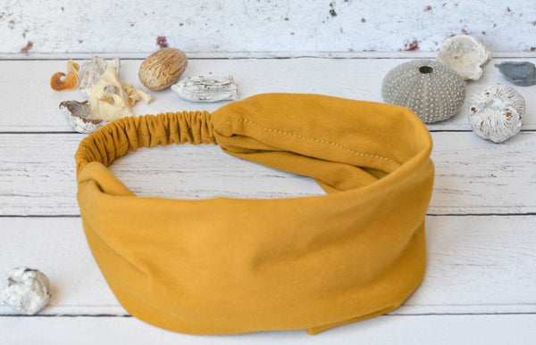 Zara | Organic Cotton Headband - Ochre Yellow