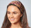 Cotton Headband Hand Printed and Dyed Batik Woven Cotton Bandana Purple Red Yellow