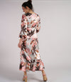 Sample Dress | Silky Floral Long Sleeve Dress with Empire Waistline | Size UK 10-12