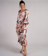 Sample Dress | Silky Floral Long Sleeve Dress with Empire Waistline | Size UK 10-12