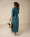 Siobhan Kaftan | Jade & Blue Lightweight Paisley Print Maxi Dress