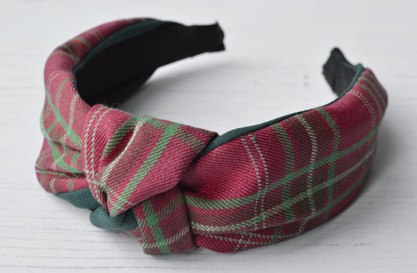 Tartan Headband | Lucy Twisted Knot Plaid Alice Band