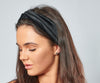 Black Velour Velvet Headband | Tess Twisted Knot Elasticated Bandana