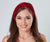 Magenta Red Velour Velvet Headband | Tess Twisted Knot Bandana