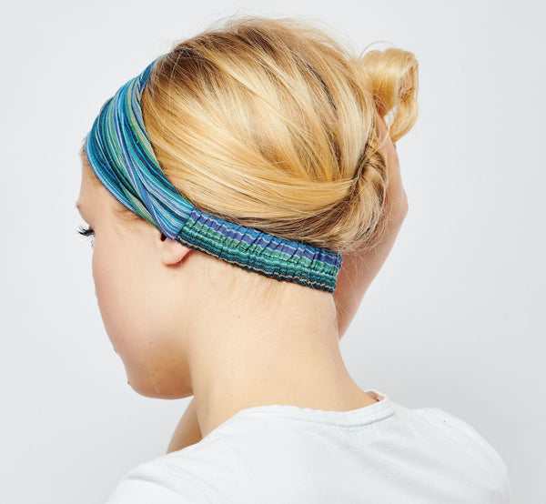 Blue Striped Headband | Ziggy Nepalese Cotton Bandana