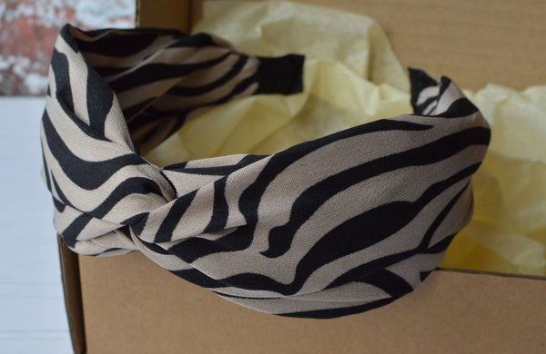 Zebra Headband | Lucy Twisted Knot Alice Band
