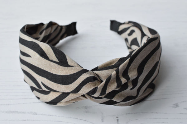 Zebra Headband | Lucy Twisted Knot Alice Band