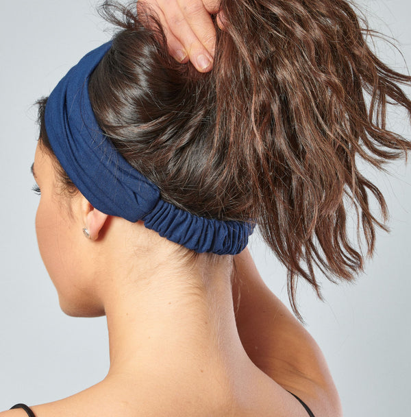 Zara | Cotton Headband - French Navy Blue