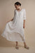 White Layered Dress | Chelsea Loose Fitting Dress with Front Button Detail