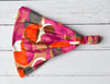 Zara | Cotton Headband - Purple & Orange Geometric