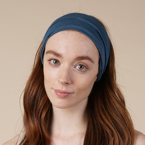 Zara | Cotton Headband - Denim Blue