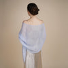 Talia | Linen Scarf with Tassels - Sky Blue