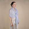 Talia | Linen Scarf with Tassels - Sky Blue