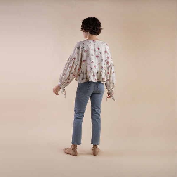 Natacha | Linen Cropped Blouse