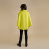 Vibrant Colour Funnel Neck Cape | Georgia Boiled Wool Fully Lined Poncho