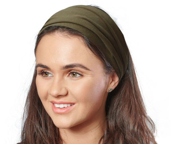 Zara | Cotton Headband - Khaki Green