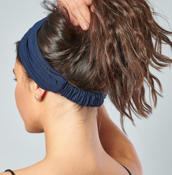Zara | Cotton Headband - Navy Blue