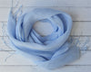 Talia | Linen Scarf with Tassels - Sky Blue