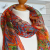 Aria | Silk Scarf - William Morris Strawberry Thief, Red