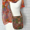 Aria | Silk Scarf - William Morris Strawberry Thief, Red