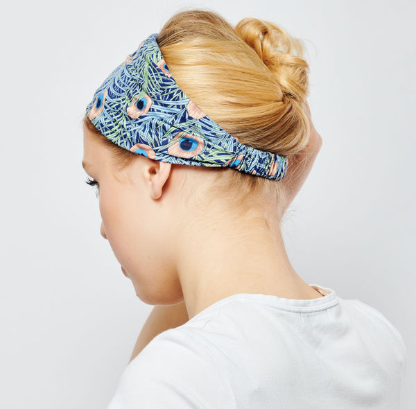 Zara | Cotton Headband - Blue Peacock