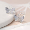 Butterfly Earrings Dainty Small Sterling Silver Minimalist Studs