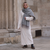 Grey Pashmina | Drew Medium Dark Grey Super Soft Large Special Occasion Wrap with Tassels