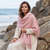 Dusky Pink Pashmina Drew Super Soft Large Special Occasion Wrap with Tassels