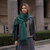 Forest Green | Drew Pashmina Super Soft Large Special Occasion Wrap with Tassels