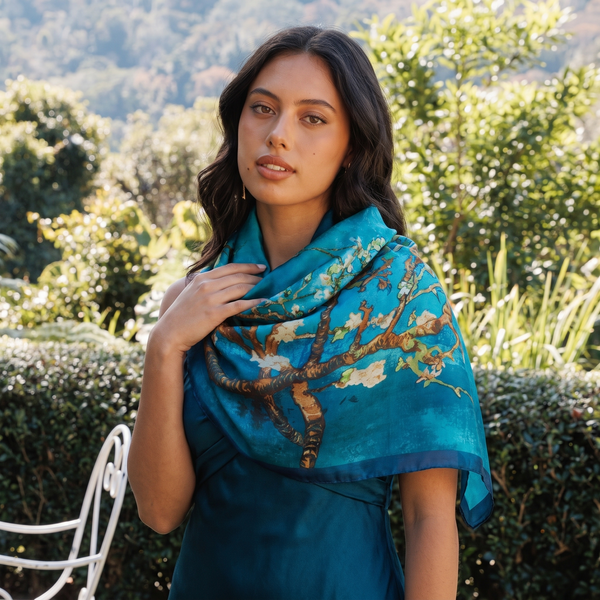 Aria | Silk Scarf - Van Gogh Almond Blossom