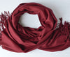 Red Wine | Drew Pashmina Super Soft Large Special Occasion Wrap with Tassels