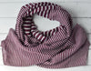 Striped Scarf | Clara Mulberry Purple and White Large Soft Light Weight Scarf or Sarong