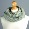 Striped Scarf | Clara Sage Green and Cream Large Soft Light Weight Scarf or Sarong