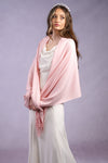 Blush Peachy Pink | Drew Pashmina Super Soft Large Special Occasion Wrap with Tassels