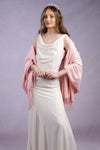 Blush Peachy Pink | Drew Pashmina Super Soft Large Special Occasion Wrap with Tassels